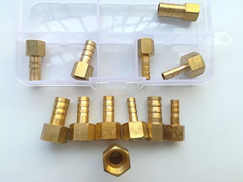 12pcs 1/8 1/4 thread inside diameter 6mm 8mm 10mm tower outside diameter brass Water Pump Hose Connector Leather Tube Tracheal joint