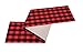 Lanpn Christmas Buffalo Check Plaid Table Runner (Black and Red)