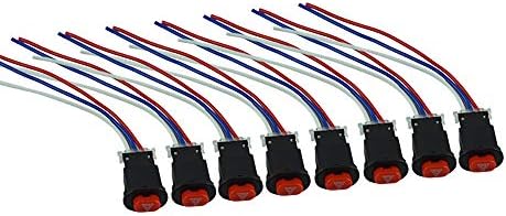 BINODA Motorcycle Switch Hazard Light Switch Button Double Flash Warning Emergency Lamp Signal Flasher with 3 Wires Built-in Lock, (Color : 5)