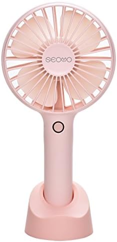 Mini Handheld Fan,SEOYO Personal Portable USB Rechargeable Battery Powered Fan with Base, 2500mAh Battery,4 Modes for Home, Office, Bedroom and outdoor (Pink)