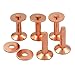 DGOL 50 Sets Shinning #12 Size 12 Red Copper Burrs Rivets Washers 9/16 inch (14mm) Long