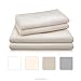 Linenspa Brushed Microfiber Ultra Soft Bed Sheet Set - Wrinkle Resistant - Queen Size - Ivory