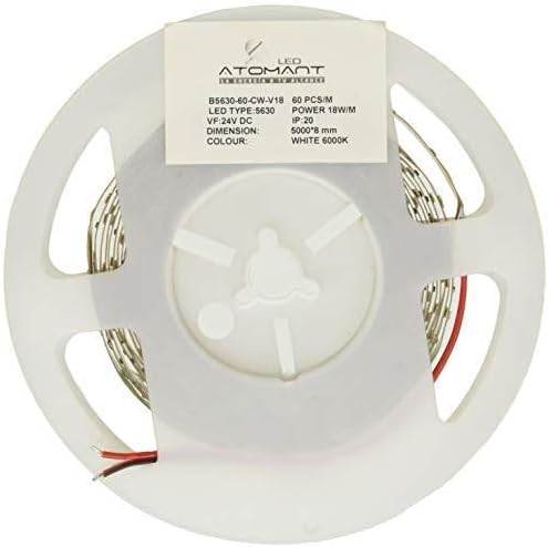 LED ATOMANT 5 m roll of LED Light Strip 18 W/Meter at 24 V, Neutral White (4500 K), Strip Strip diode 5630. 60 LEDs/metre. 4800 lumens - Image 3