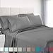 Premium 6-Piece Bed Sheet & Pillow Case Set – Luxurious & Soft Queen Size Linen, Extra Deep Pocket Super Fit Fitted Gray Sheets, Bedroom Essentials, BONUS 2 Pillowcases & “Better Sleep Guide”