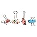 Juvale 40-Pack Small Floral Binder Clips - 1.5 x 0.75in Multicolor Iron - Secure Grip for Documents & Notebooks - School Supplies & Office Organization - Small Paper Clips for Files & Planners