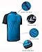 KORAMAN Men's Reflective Short Sleeve Cycling Jersey with Zipper Pocket Quick-Dry Breathable Biking Shirt Blue 3XL