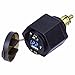 Cllena DIN Hella Powerlet Plug to Dual USB Charger Adapter with LED Voltmeter for BMW Motorcycle/Phone/iPhone/GPS/SatNav (Blue)