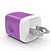 PowerJive USB AC Universal Travel Charger Adapter for iOS Devices, (2 Pack) - Purple