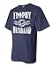 RoAcH Trophy Husband Tee | Mens Funny Father's Day T-Shirt (X Large, Heather Navy)