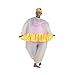 Anself Ballerina Inflatable Costume Fat Suit Blow Up Halloween Party Fancy Jumpsuit Outfit