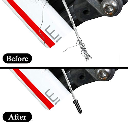 TADAE 80 Pcs Alloy Road Mountain Bicycle Bike Brake Cable Cap End Tips Crimp Silver, 4 Colors