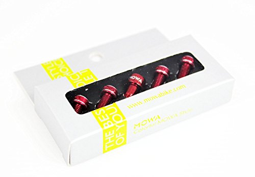 MOWA Road Mtb Mountain Bicycle Bike Water Bottle Holder Cage Bolts Screws with Headset Star Nut Bolt (Red)