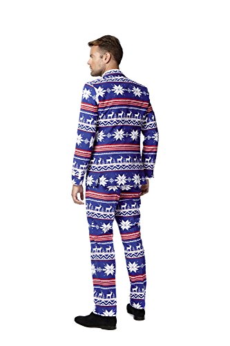 Opposuits Mens Christmas Suit With Free Santa Hat For Holidays