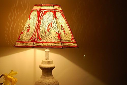 Ruby Peacock Lampshade, Hand Painted Leather Lampshade, Floor Lamp, Lamp Shade, Floor Lampshade