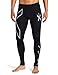 2XU Men's Compression Tights, Black/Silver, X-Large