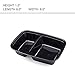 Glotoch Bento Box, 32 Ounce Wholesale 2 Compartment Plastic Food Storage Containers for Meal Prep-Microwave, Freezer & Dishwasher Safe - Eco Friendly Oven Safe Food Container, Pack of 10