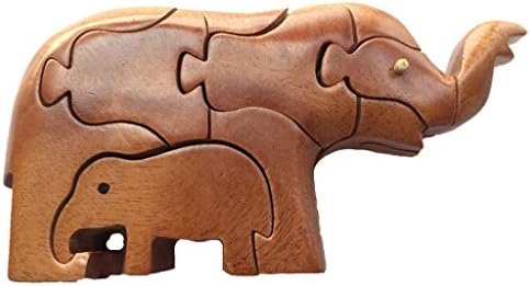 Happy Pierrot Animal Simple 3D Wooden Puzzle (Elephant)