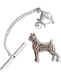 Boxer Dog Pewter Tie Tack, Tie Pin, Jewelry, D336TT