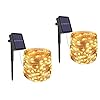 Solar Fairy Lights, Hitopin 2 stuks 12M 120 LED waterdichte koperdraad zonne-lichtketting, zonne-led tuin string lichten…