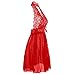 COSWE Moonight Plus Size Lace Top Babydoll Lingerie for Women (5XL, Red)
