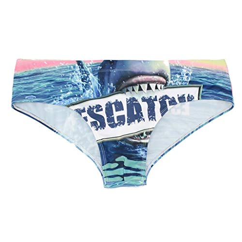 Simayixx Men's Quick Dry Swim Trunks Bathing Suit Beach Shorts Men Teens Briefs Underwear Ice Silk Triangle Bikini Pants Blue