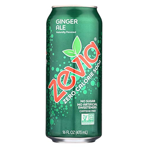 Zevia Zero Calorie Ginger Ale Soda, 16 Fluid Ounce 12 per case