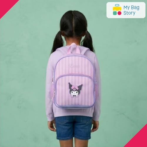 mybagstory - Mochila Kuromi para niños, ideal para guarderías y ocio, 29 x 23 x 8 cm, mochila para niña, color púrpura y rosa, impermeable