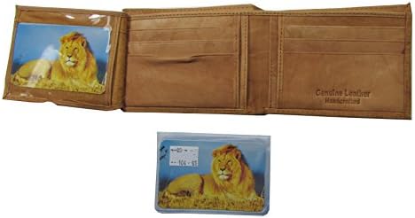 Handcrafted Quality Leather Wallet Tan Bifold Design 14 Credit Card, 1 ID Holder