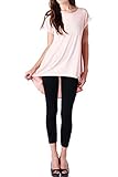 82 Days Women'S Rayon Span High & Low Sleeveless Tunic - Solid