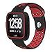 Joyozy Premium Silicone Bands Compatible with New Fitbit Versa Lite and Fitbit Versa Smartwatch with Protective Case Two-Color Perforation Breathable Sport Replacement Strap Bands for Women Men
