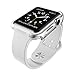 X-Doria 38mm Apple Watch Case, Defense Edge Premium Aluminum & TPU Bumper Frame, Silver/White - Compatible with Apple Watch Series 1, Series 2 and Nike+