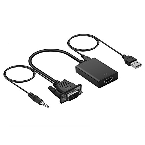SZHY-LINK HD 1080P VGA to HDMI Output TV AV HDTV Video Cable Converter Plug and Play Adapter with Audio Input for Laptop Desktop - Thumbnail 7