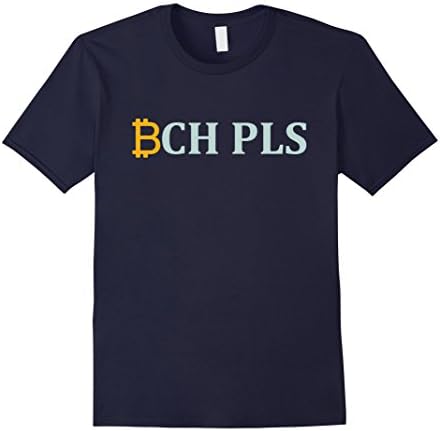 Mens BCH PLS T-Shirt | Funny Bitcoin Cash Cryptocurrency Tee 2XL Navy