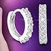 Women Jewelry 925 Round Hoop Earrings Diamond Rhinestones Sterling Silver Earrings Studs Set