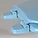 Deluxe Regency Blue Wood Elongated Toilet Seat