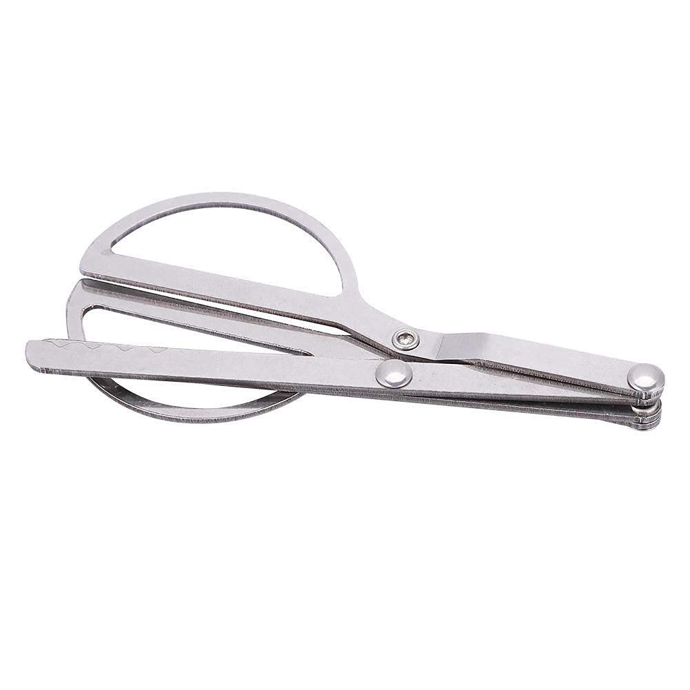 Alomejor Fire Tong Stainless Steel Folding Firewood Tongs Wrought Iron Claw Grabber for Wood Stove