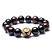 Merdia Men's Tiger Eye Stone Elastic Bead Bracelet with Dragon Pattern Bead | Dragon & Beaded Bracelet