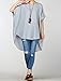Mordenmiss Women's Summer Tee Shirt Oversized Top Hi-Low Tunic Style3 Gray L