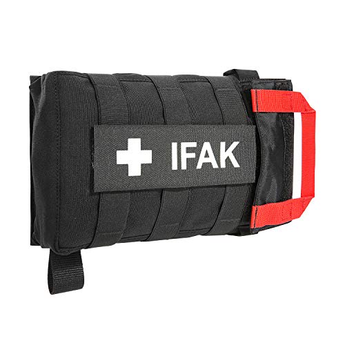Tasmanian Tiger TT IFAK Pouch VL L Molle-kompatible Erste Hilfe Set Gürtel-Tasche für Wandern Outdoor Reise Polizei-Dienst (Schwarz)