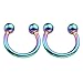 Jovivi 2pc 14G Stainless Steel Multi-functional Lip/Nose/Nipple/Eyebrown Captive Hoop Ring Barbell Tragus Cartilage Stud Earrings 3/8