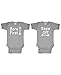 Born First - Show Off! - Twins Siblings - Two Infant Bodysuit Combo, 6m, Sport