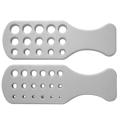 Beadsmith Wire Chain 2-Piece Drawplate Set, 1.5 to 14.5mm Holes