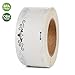 Mionno Food Safety Blank White 1.125”x2.25” Dissolvable Labels - 250 Stickers/Roll for Food Storage Containers, Jar Canning and Bottles (1 Roll)