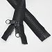 2PCS #10 60 Inch Heavy Duty Zippers for Sewing Separating Large Plastic Zippers Black Tape with Double Pull Tab Slider, Sleeping Bag, Boat, Canvas, Cover, Trampoline, Dog Bed,Tent (60" 2pcs) Leekayer