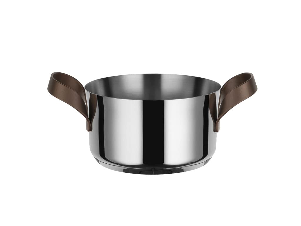 Alessi Edo Pu101/16 - Design Casserole with Two Handles in 18/10 Stainless Steel, Handles in 18/10 Stainless Steel with Pvd Coating, Brown