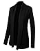 Because I Love You Women Open Front Long Sleeve Collar Classic Knit Cardigan