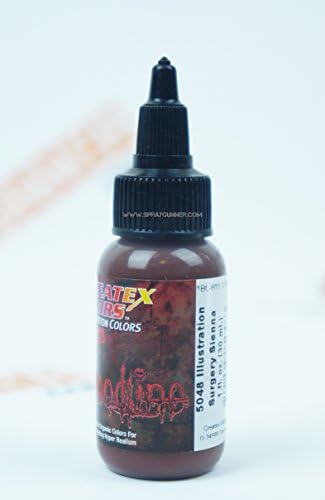 Createx Illustration Colors Bloodline Surgery Sienna 5048 1oz. Airbrush Paints. by SprayGunner