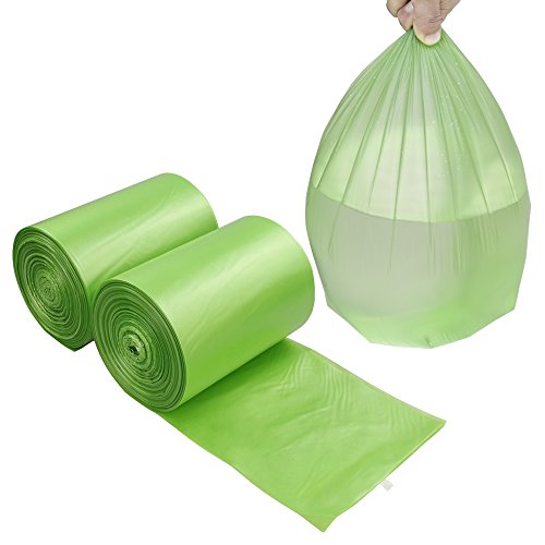 Ramddy 18 Gallon Compactor Trash Bags, Green, 100 Counts