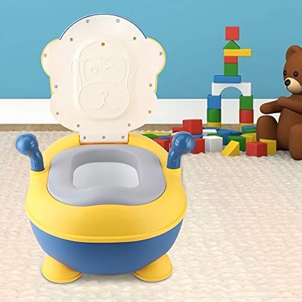 Sieges De Pot Bebe Dessin Anime Bebe Accessoire Salle Bains Portatif Pp Jaune En Forme Singe