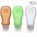 Kitdine Portable Soft Silicone Travel bottles Set (3 Ounce, Orange + Grey + Green)